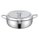 XEOLEO 304 Stainless Steel Colanders Deep Fryer Pot With Oil Drip & Thermometer Cookware Tempura Fryer Pot Colanders For Oil