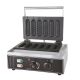 XEOLEO Commercial Belgian Bubble Waffle Machine Sausage Hot Dog Waffle Machine Non-stick Electric 6 Sticks Corn Waffle Maker